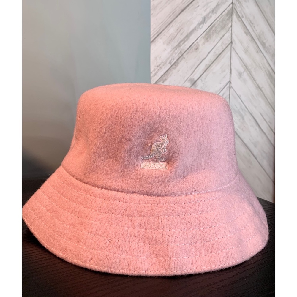 Kangol- Vintage Light Pink Wool Bucket Hat
